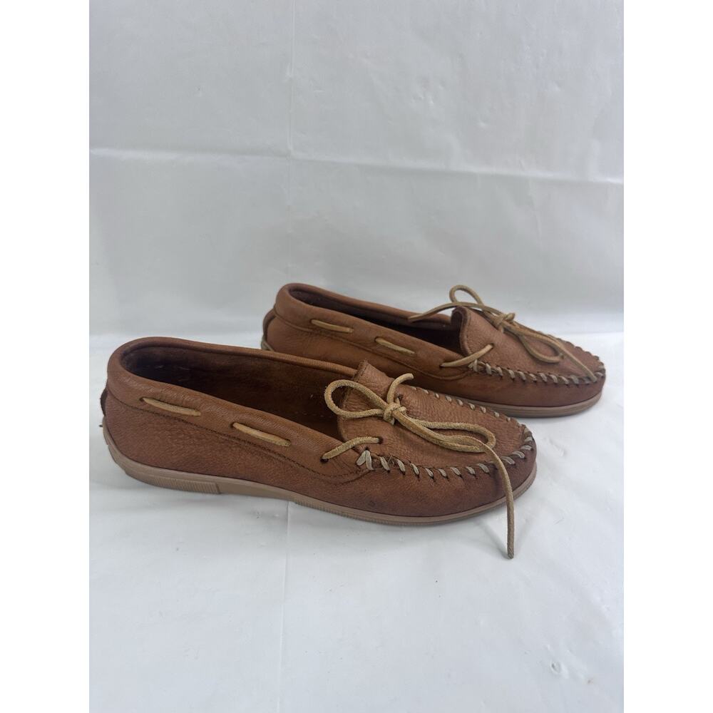Minnetonka Moose Hide Moccasins Comfort Classic Loafers Leather Size 9